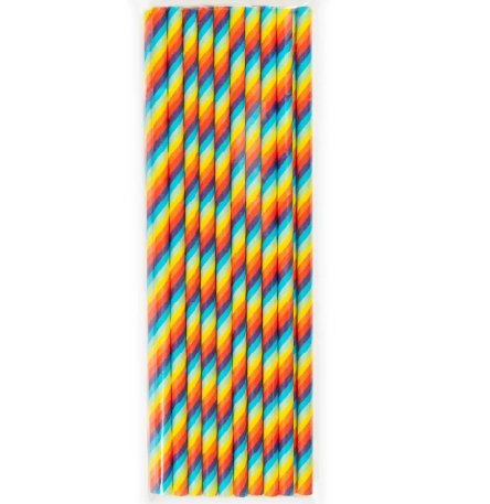 Strohhalme Regenbogen, 12 Stück