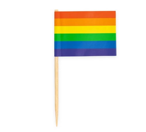 Flaggenpicker Regenbogen, 50 Stück