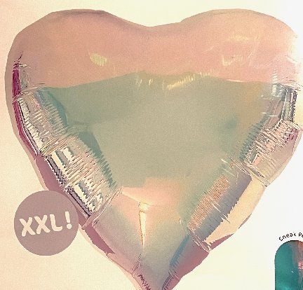 Riesenherz Folienballon 103 x 107 cm Riesenherz Folienballon 103 x 107 cm