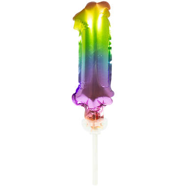 Tortendeko Regenbogen Zahl 1