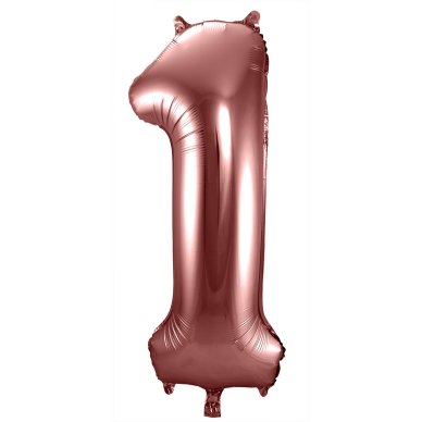 Folienballon Zahl 1 Bronze - 86 cm