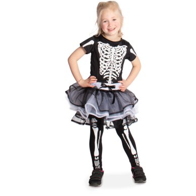 Halloween für Kinder Skelettkleid, 98/116