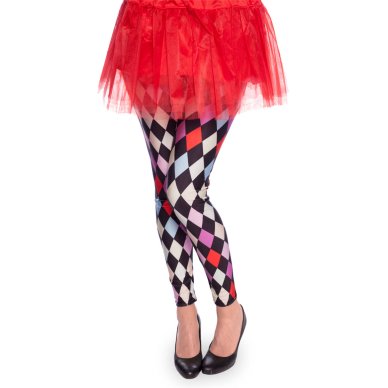 Clown-Leggings, kariert