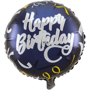 Folienballon Happy Birthday, blau
