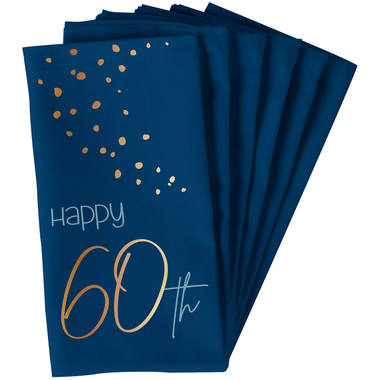 Servietten Elegant True Blue 60 Jahre