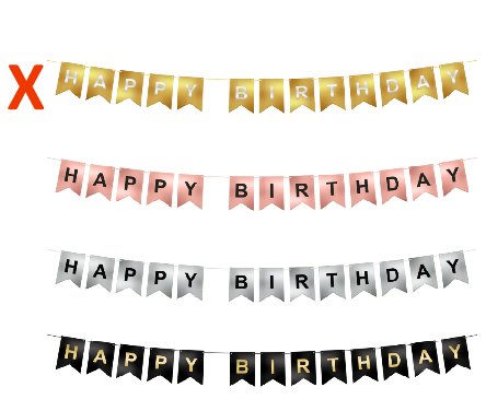 Geburtstag Girlande in gold, 3m Geburtstag Girlande in gold, 3m