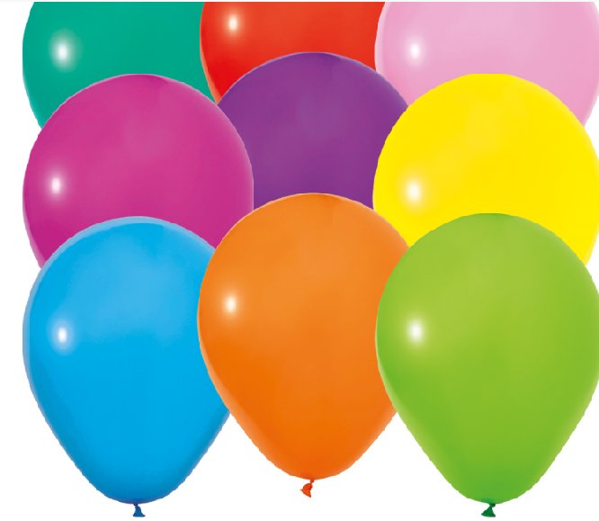 Luftballon Bunt rund 30 cm, 10 Stück Luftballon Bunt rund 30 cm, 10 Stück