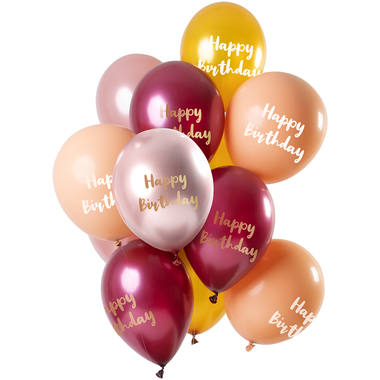Ballons Happy Birthday pink/gold/lila