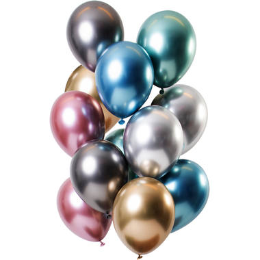 Glossy Ballon Mix, 33 cm, 12 Stück