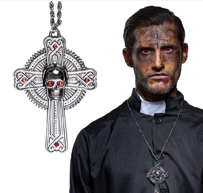 Halskette Skull Totenkopf Kreuz Halskette Skull Totenkopf Kreuz