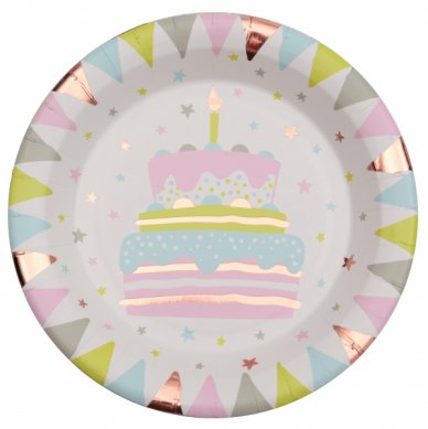 Happy Birthday Teller Torte, 10 Stück