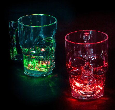 Halloween LED Krug Skull
