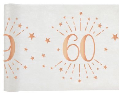 Tischläufer zum 60. Geburtstag, rosegold