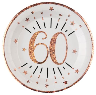 Teller zum 60.Geburtstag, rosegold
