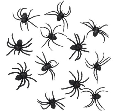 Halloween Spinnen, schwarz