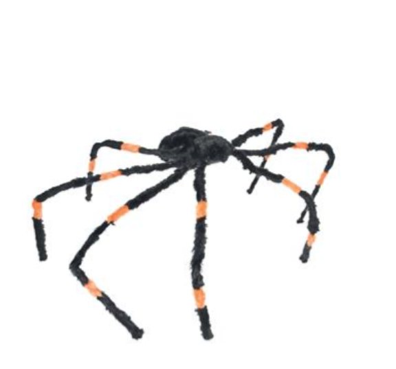 Spinne ohne Bewegung, schwarz/orange