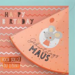 Glückwunschkarte Geburtstag Maus