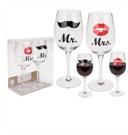 Weinglas Mr. & Mrs. Geschenkset Weinglas Mr. & Mrs. Geschenkset