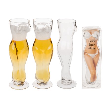 Trinkglas Bierglas Frauenkörper, 25 cm