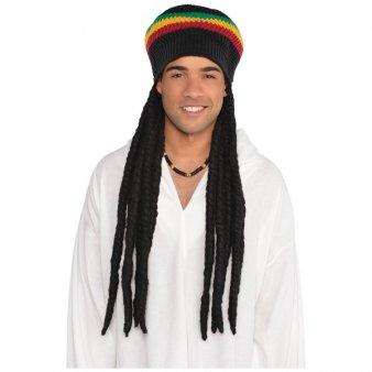 Rasta Cap mit Rastazöpfe