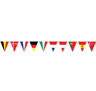 5m Fahnen Girlande 20 Flaggen Deutschland Fan Artikel Deko Party WM+EM #14710 
