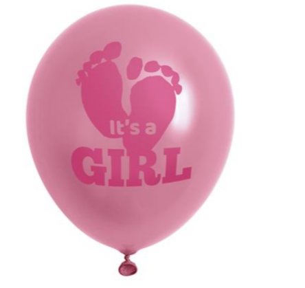Luftballons Baby Füße rosa, 12 Stück