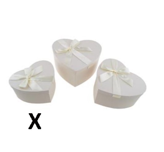 Herzschachtel - Herzdose mit Schleife, weiß