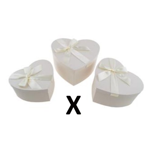 Herzschachtel - Herzdose mit Schleife, weiß