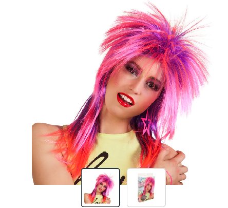 Kimberley Perücke leuchtend pink/lila