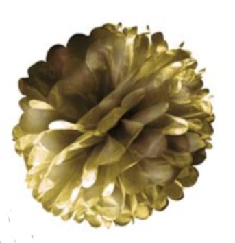 Pompons GOLD, 30 cm - 2 Stück