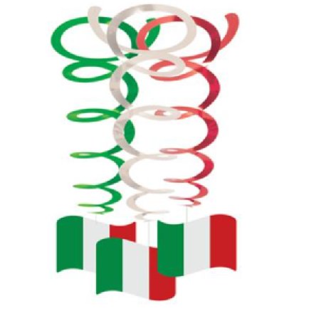 Italien Spiral Girlanden, 3 Stück Italien Spiral Girlanden, 3 Stück