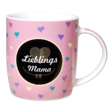 Becher mit goldenem Herz Lieblings-Mama