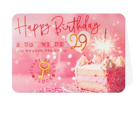 Glückwunschkarte zum Geburtstag