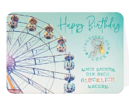 Glückwunschkarte zum Geburtstag