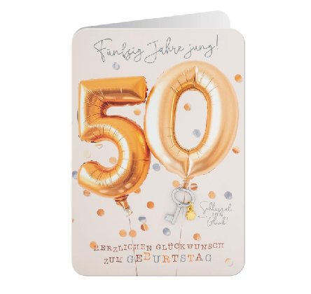 Glückwunschkarte zum 50.Geburtstag
