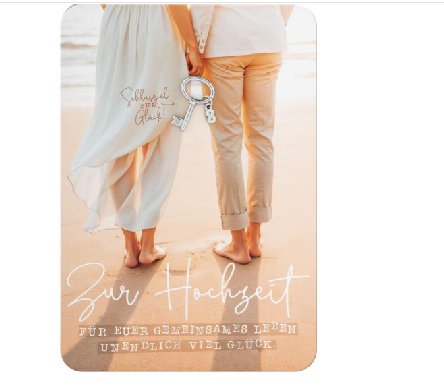 Glückwunschkarte zur Hochzeit