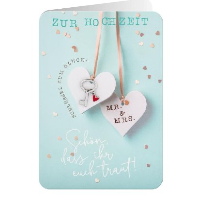 Glückwunschkarte zur Hochzeit