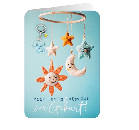 Glückwunschkarte zur Geburt