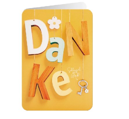 Glückwunschkarte Danke