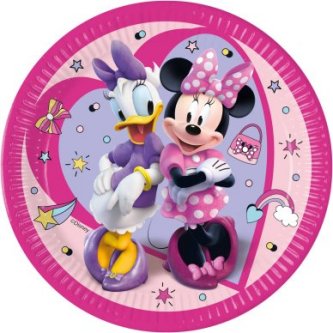 Minnie Mouse Einwegteller, 8 Stück