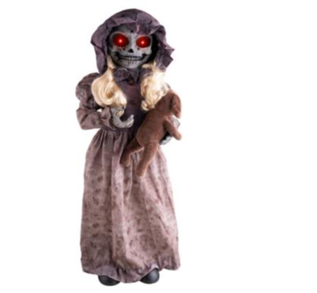 Geisterpuppe mit drehendem Kopf, 95 cm