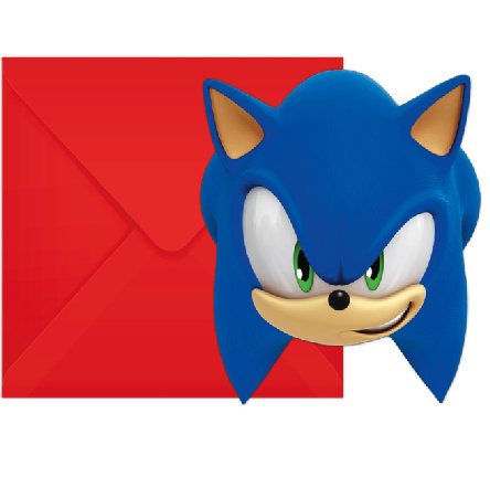 Sonic Einladungskarten mit Umschlägen