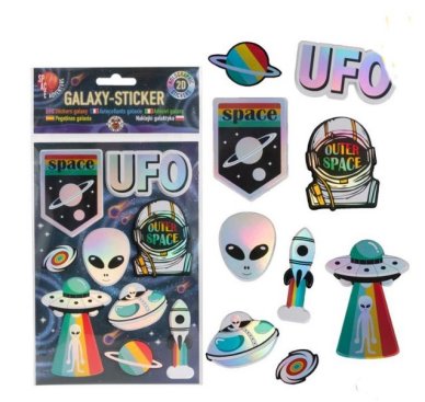 Space Galaxy Sticker, 9 Stück