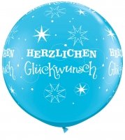 Herzlichen Glückwunsch Riesenballon, blau