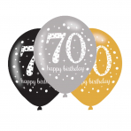 Gold Luftballons Sparkling 70