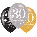 Luftballons Zahl 30 Happy Birthday