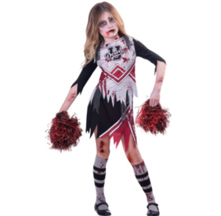 Kinderkostüm Zombie Cheerleader Mädchen 11-12
