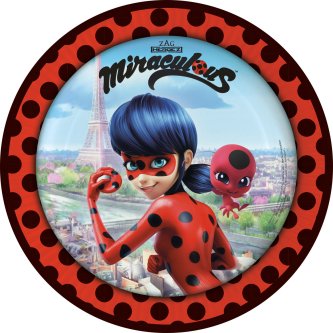 Ladybug Pappteller, 8 Stück