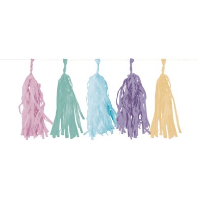 Pastellgirlande Rainbow Tassel