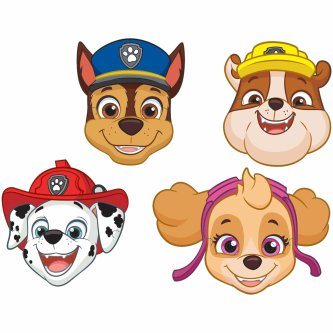 Paw Patrol Masken, 8 Stück